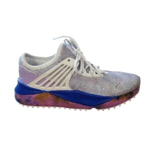 Puma Upcycled Iridescent Glitter Blue Purple Sneakers Women's 7.5 Children's 5.5